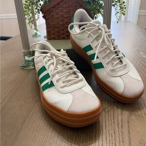 Adidas Womens VL Court Bold Sneaker White Green US Size 8